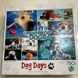 Buffalo David Bitton Underwater Dogs Puzzle - Blue and Orange